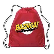 Big Bang Theory Bazinga! Red Drawstring Bag